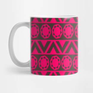 Pink floral pattern geometric Mug